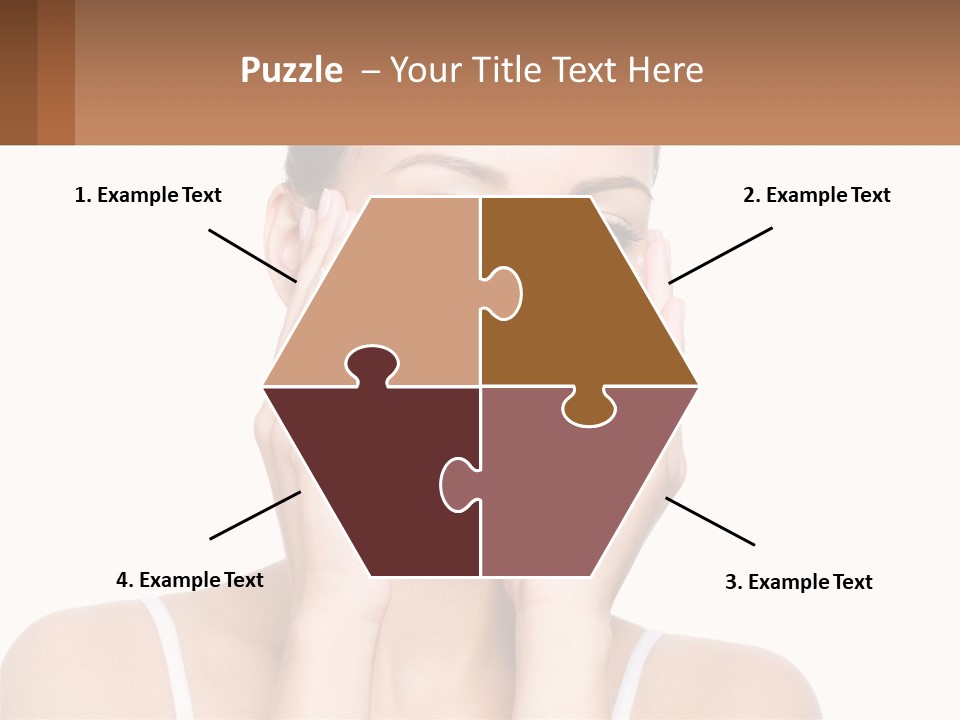 A Woman Holding Her Hands Up To Her Face PowerPoint Template