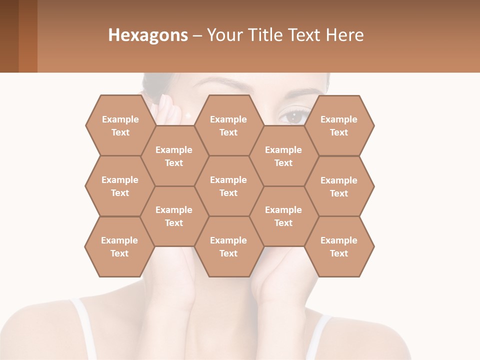 A Woman Holding Her Hands Up To Her Face PowerPoint Template