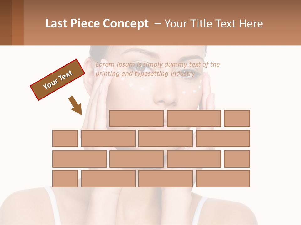 A Woman Holding Her Hands Up To Her Face PowerPoint Template