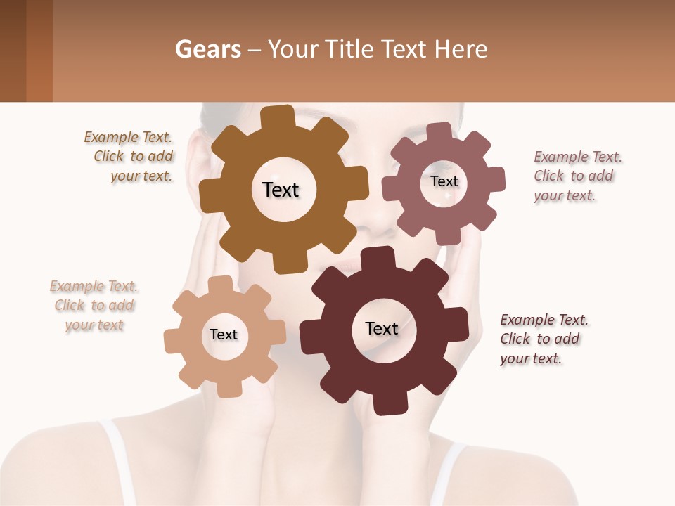 A Woman Holding Her Hands Up To Her Face PowerPoint Template