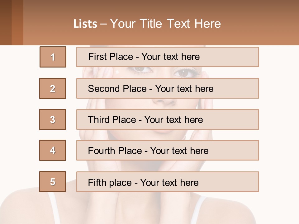 A Woman Holding Her Hands Up To Her Face PowerPoint Template
