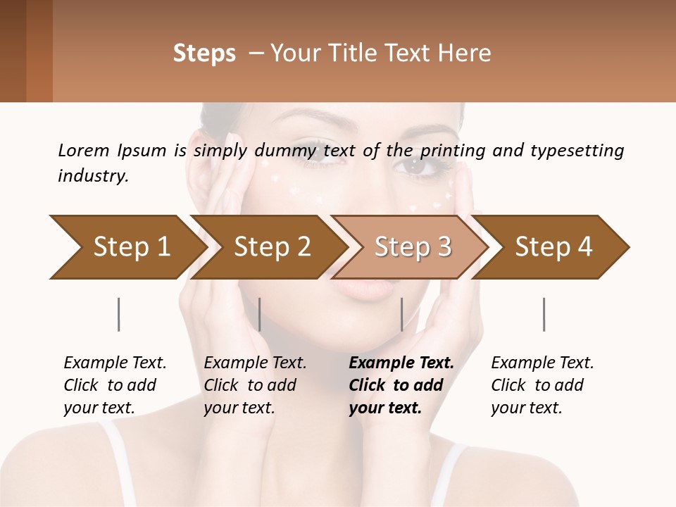 A Woman Holding Her Hands Up To Her Face PowerPoint Template