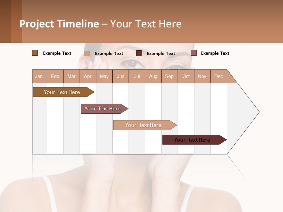 A Woman Holding Her Hands Up To Her Face PowerPoint Template