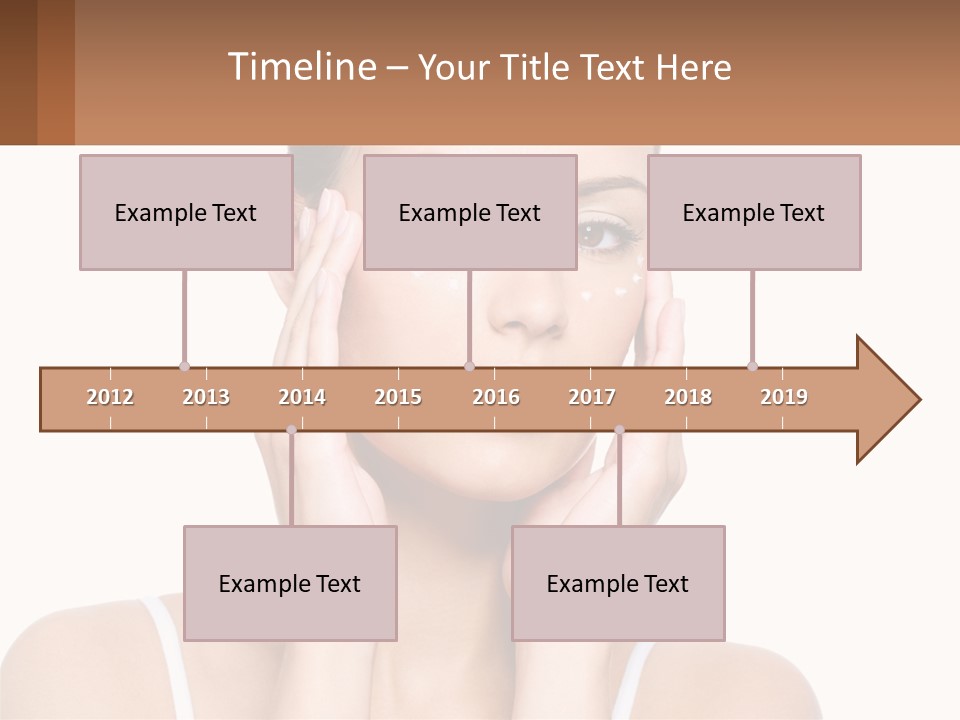 A Woman Holding Her Hands Up To Her Face PowerPoint Template