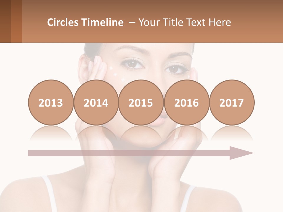 A Woman Holding Her Hands Up To Her Face PowerPoint Template