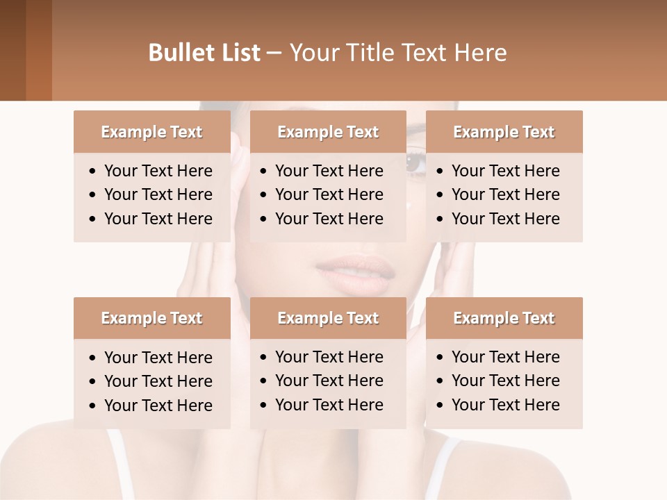 A Woman Holding Her Hands Up To Her Face PowerPoint Template