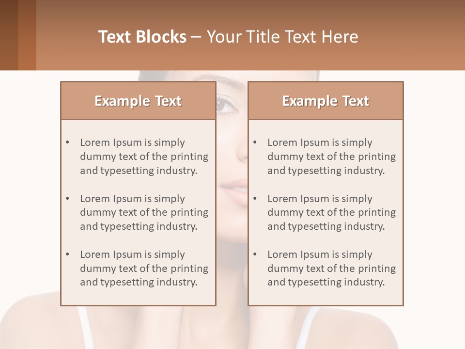 A Woman Holding Her Hands Up To Her Face PowerPoint Template