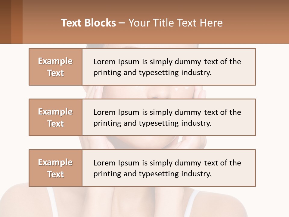 A Woman Holding Her Hands Up To Her Face PowerPoint Template