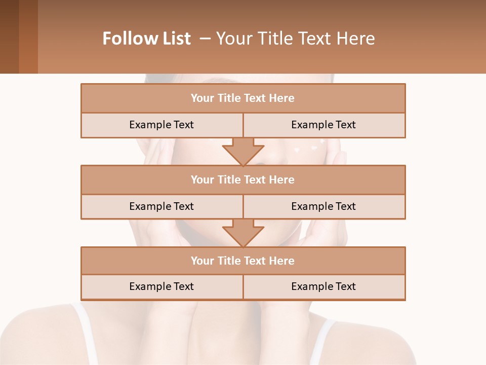 A Woman Holding Her Hands Up To Her Face PowerPoint Template