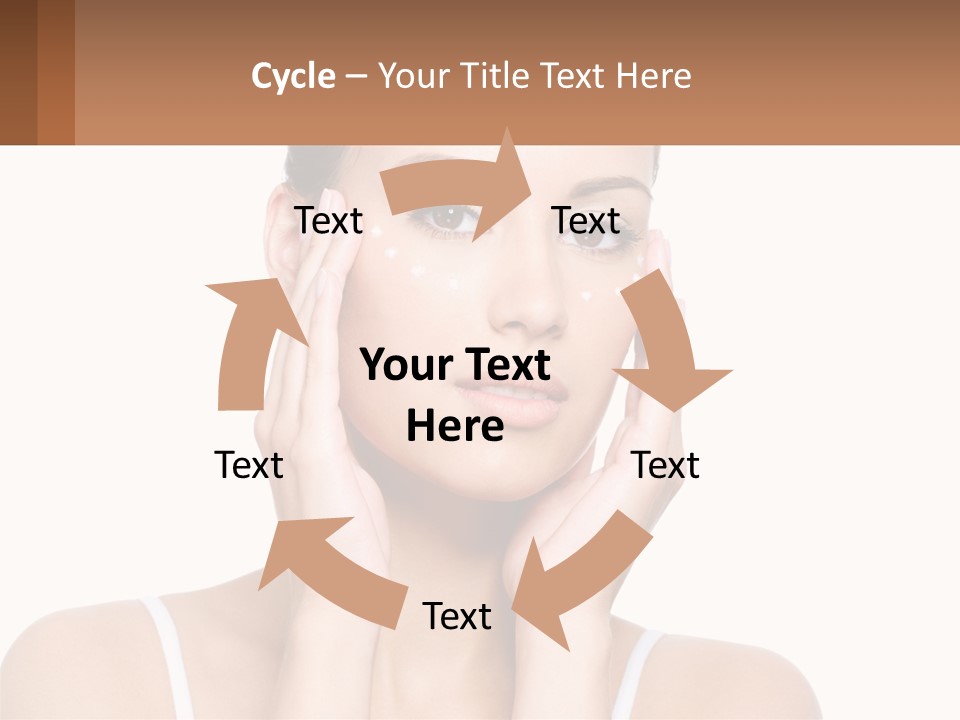 A Woman Holding Her Hands Up To Her Face PowerPoint Template