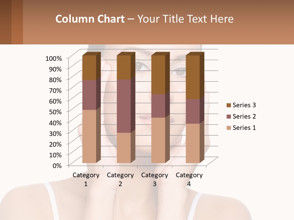 A Woman Holding Her Hands Up To Her Face PowerPoint Template