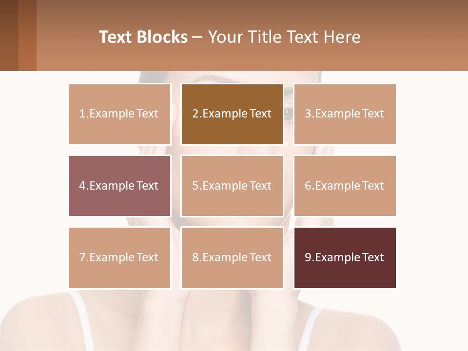 A Woman Holding Her Hands Up To Her Face PowerPoint Template