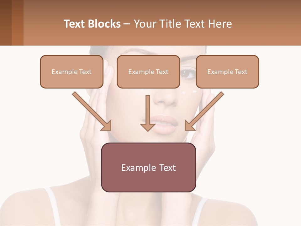 A Woman Holding Her Hands Up To Her Face PowerPoint Template