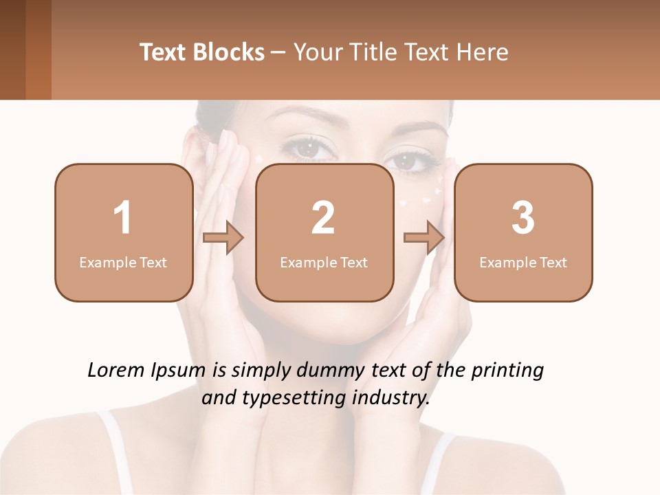 A Woman Holding Her Hands Up To Her Face PowerPoint Template