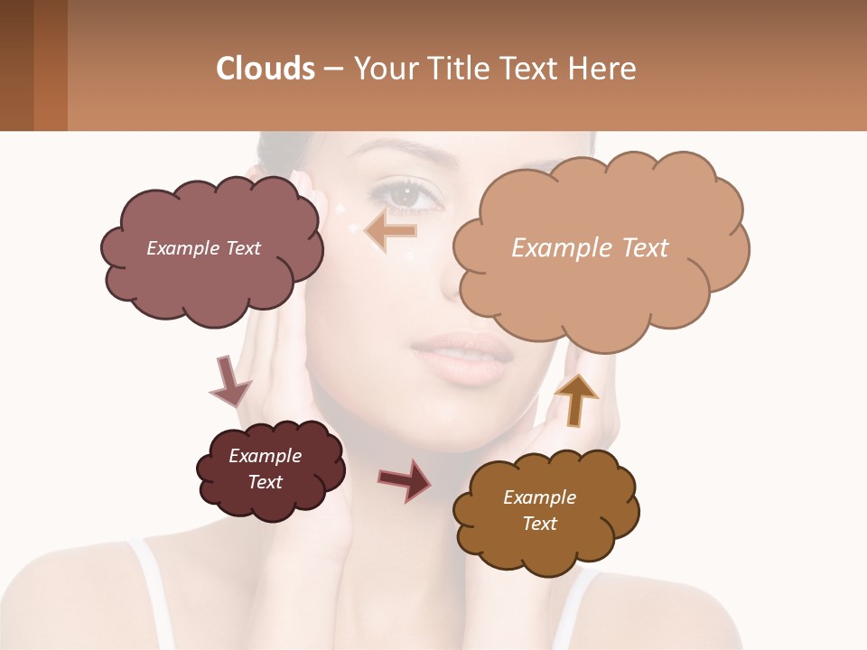 A Woman Holding Her Hands Up To Her Face PowerPoint Template