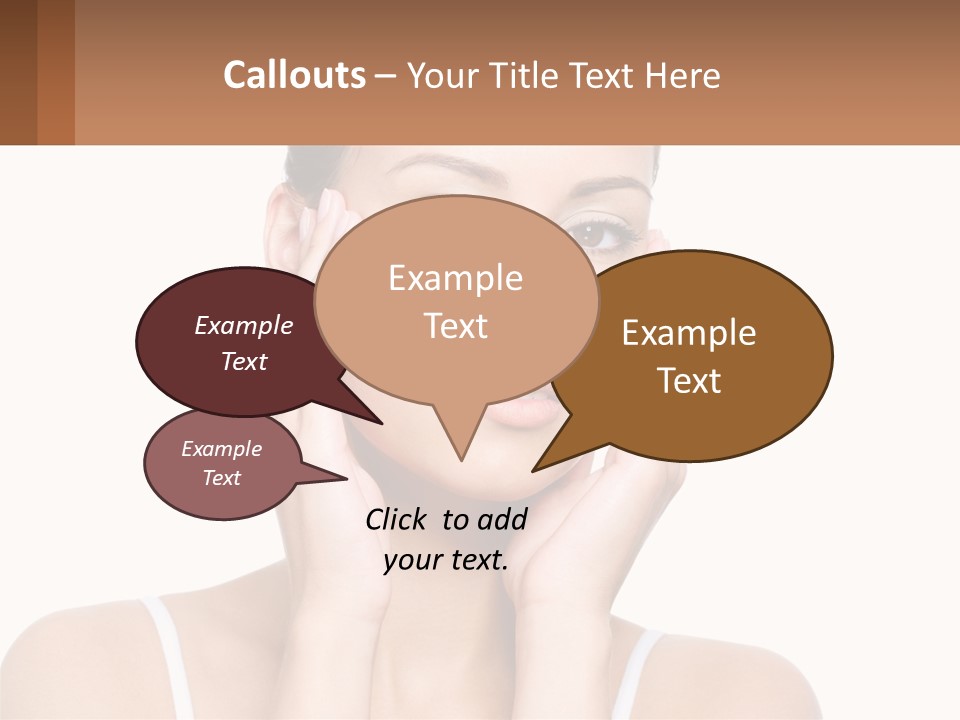 A Woman Holding Her Hands Up To Her Face PowerPoint Template