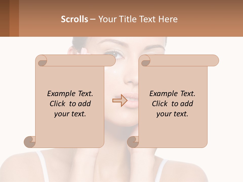 A Woman Holding Her Hands Up To Her Face PowerPoint Template