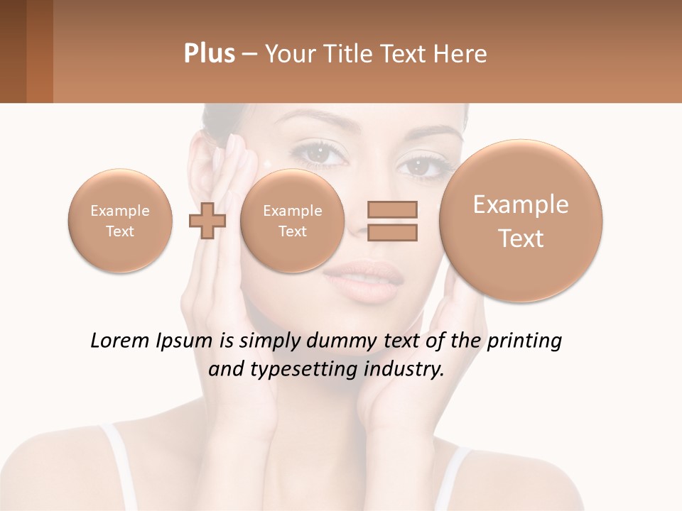 A Woman Holding Her Hands Up To Her Face PowerPoint Template