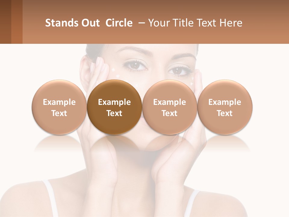 A Woman Holding Her Hands Up To Her Face PowerPoint Template