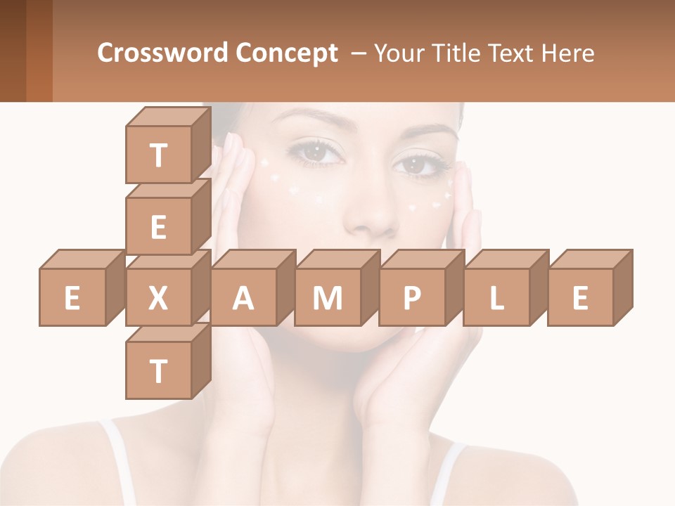 A Woman Holding Her Hands Up To Her Face PowerPoint Template