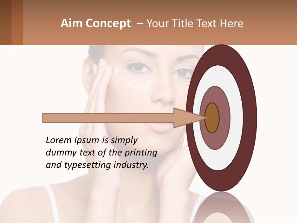 A Woman Holding Her Hands Up To Her Face PowerPoint Template