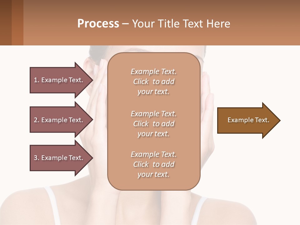 A Woman Holding Her Hands Up To Her Face PowerPoint Template