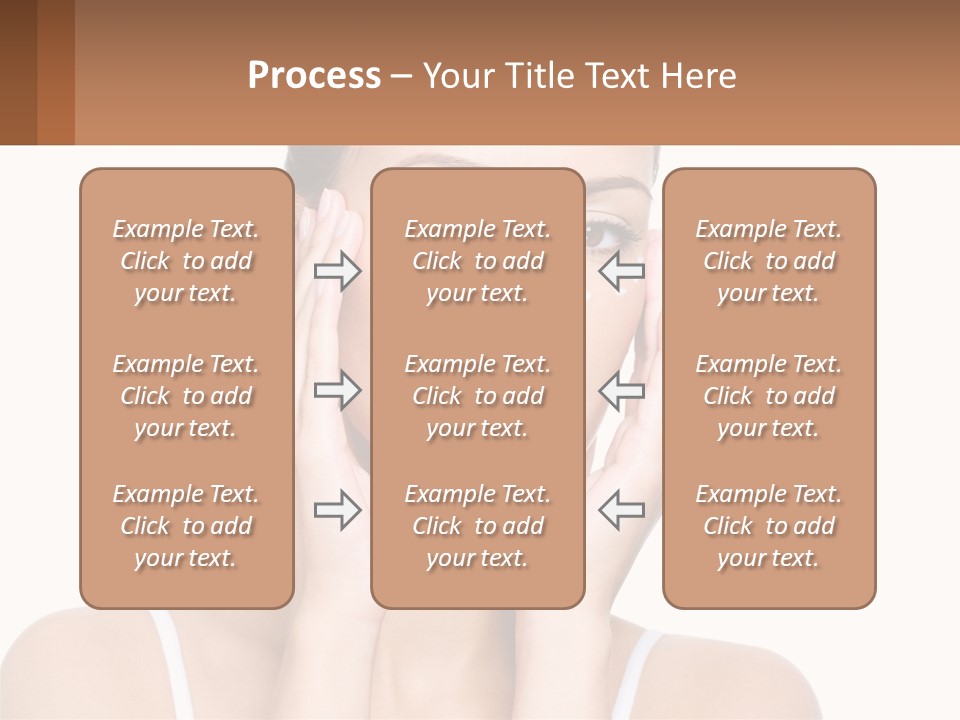 A Woman Holding Her Hands Up To Her Face PowerPoint Template