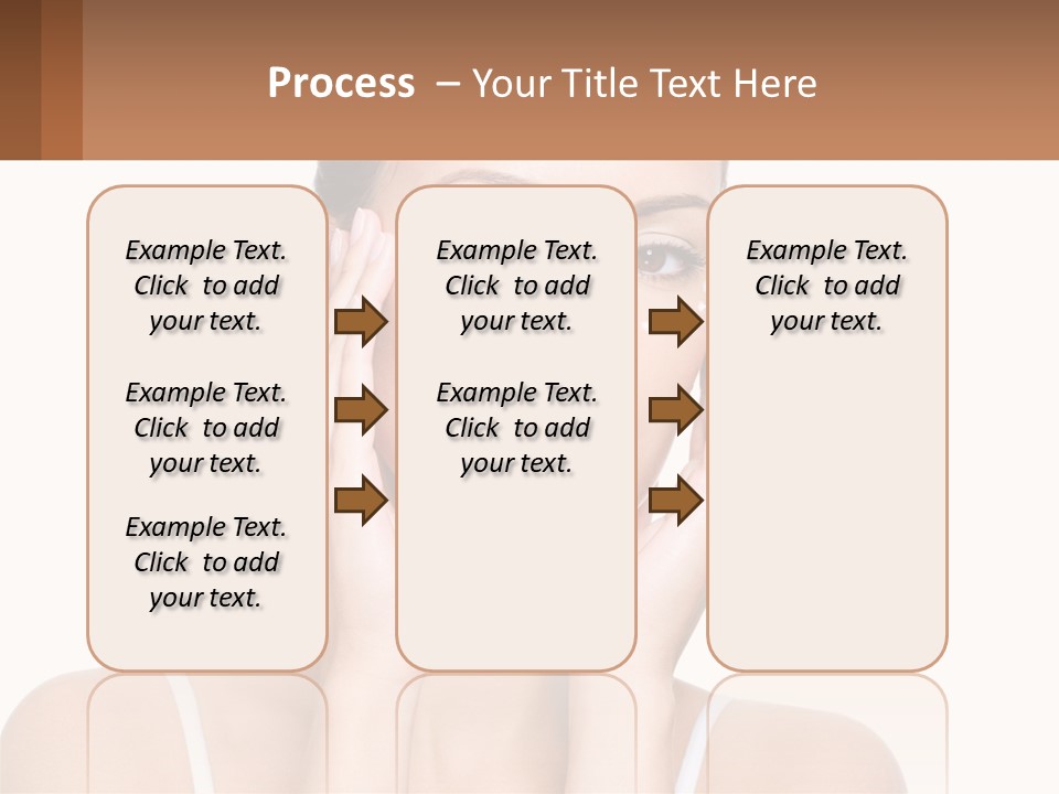 A Woman Holding Her Hands Up To Her Face PowerPoint Template