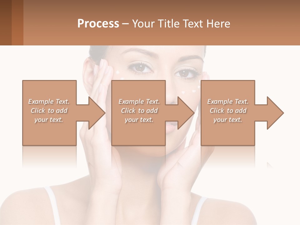 A Woman Holding Her Hands Up To Her Face PowerPoint Template