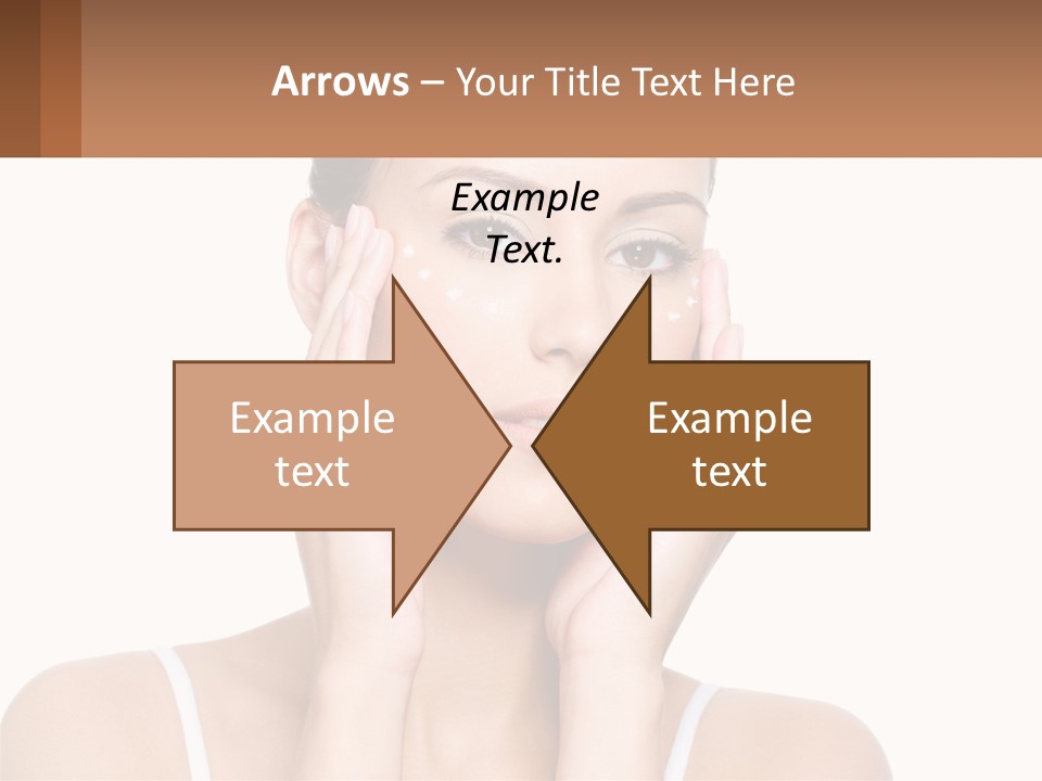 A Woman Holding Her Hands Up To Her Face PowerPoint Template