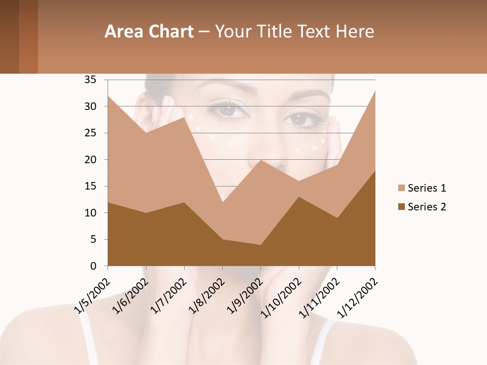 A Woman Holding Her Hands Up To Her Face PowerPoint Template