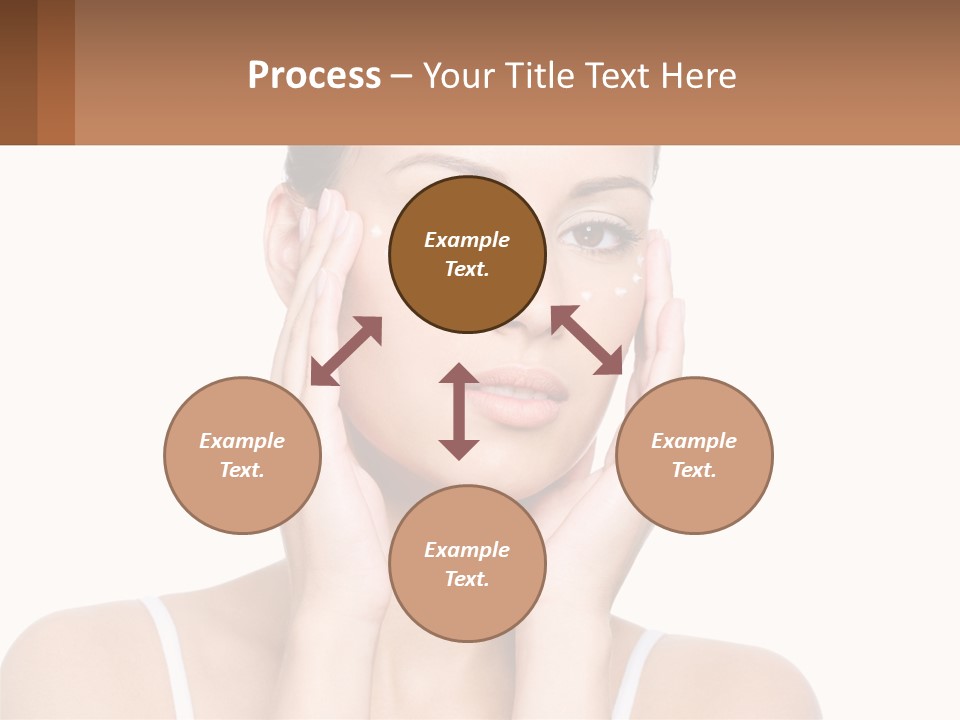 A Woman Holding Her Hands Up To Her Face PowerPoint Template