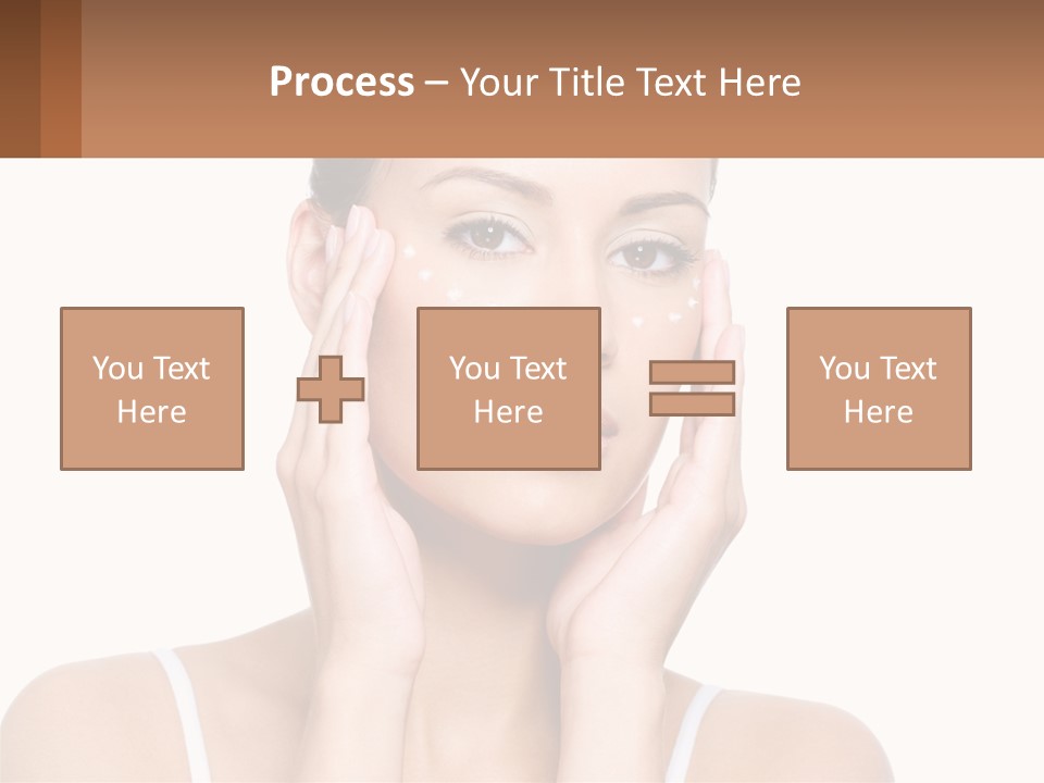 A Woman Holding Her Hands Up To Her Face PowerPoint Template