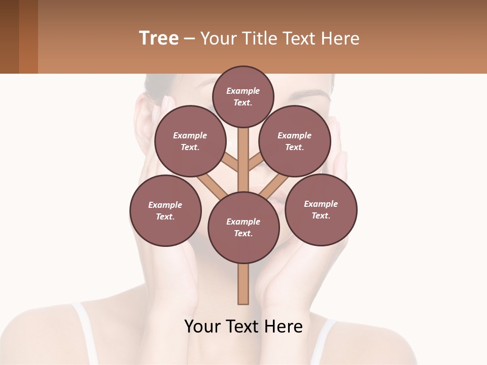 A Woman Holding Her Hands Up To Her Face PowerPoint Template