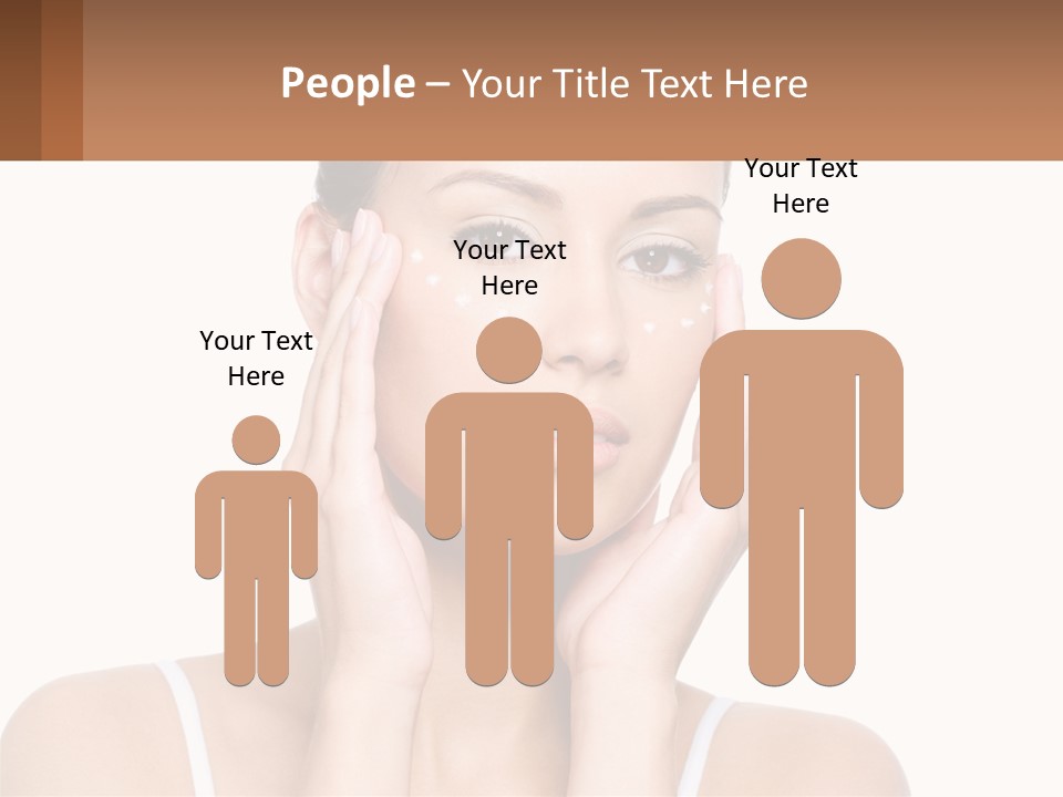A Woman Holding Her Hands Up To Her Face PowerPoint Template