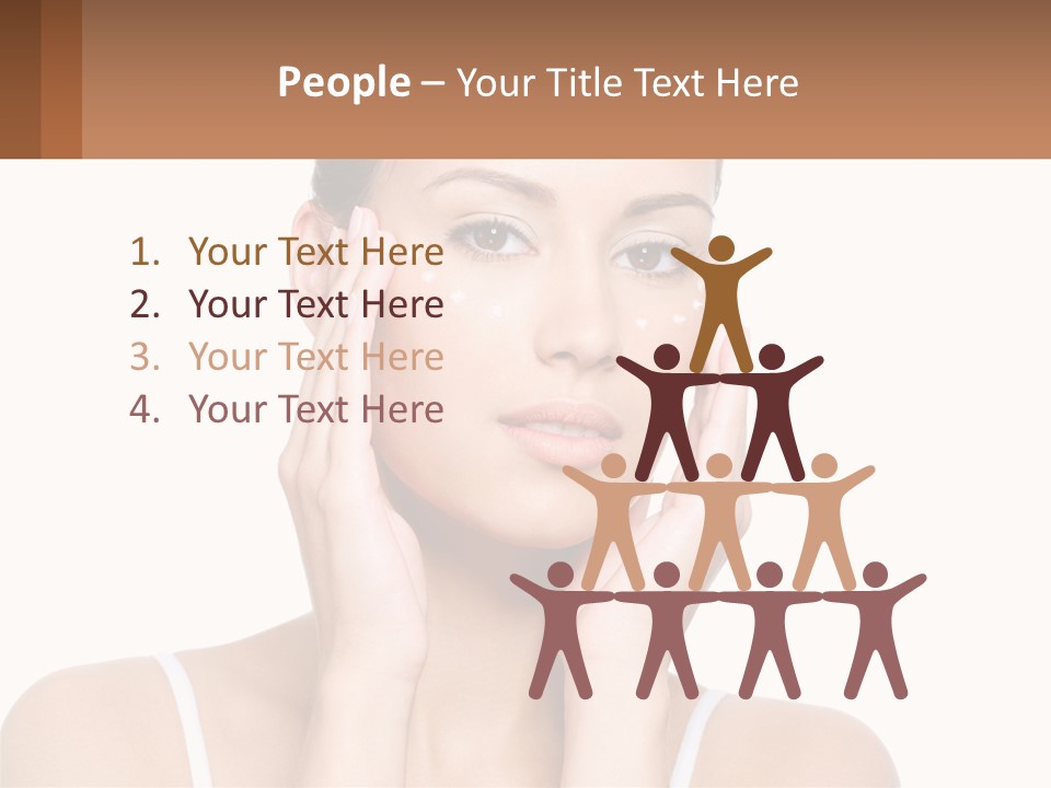 A Woman Holding Her Hands Up To Her Face PowerPoint Template