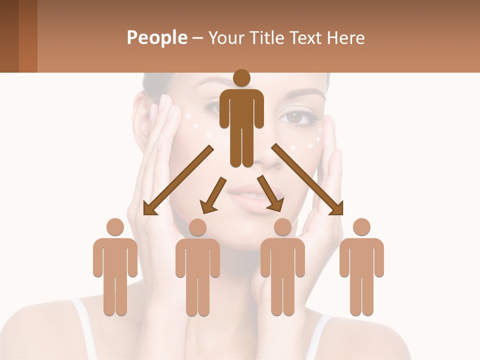 A Woman Holding Her Hands Up To Her Face PowerPoint Template