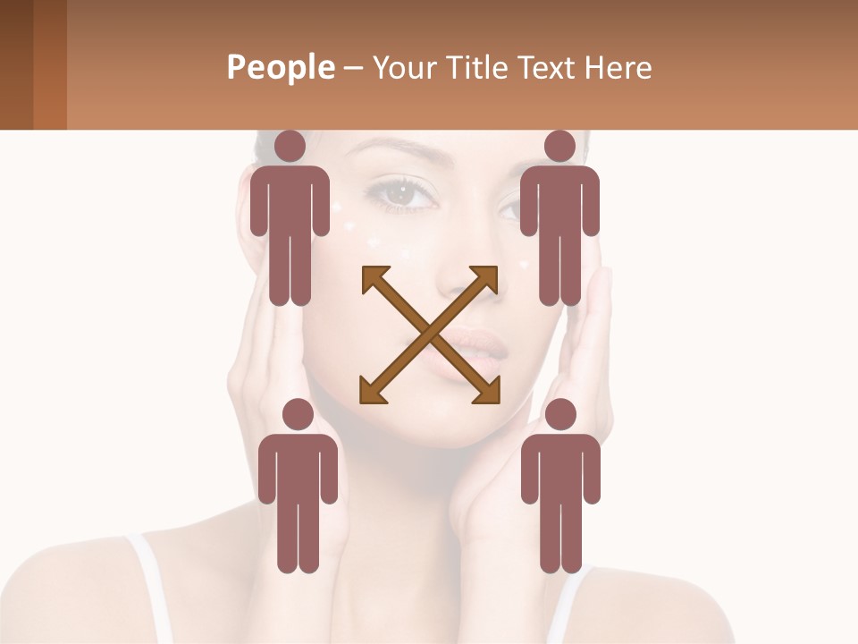 A Woman Holding Her Hands Up To Her Face PowerPoint Template