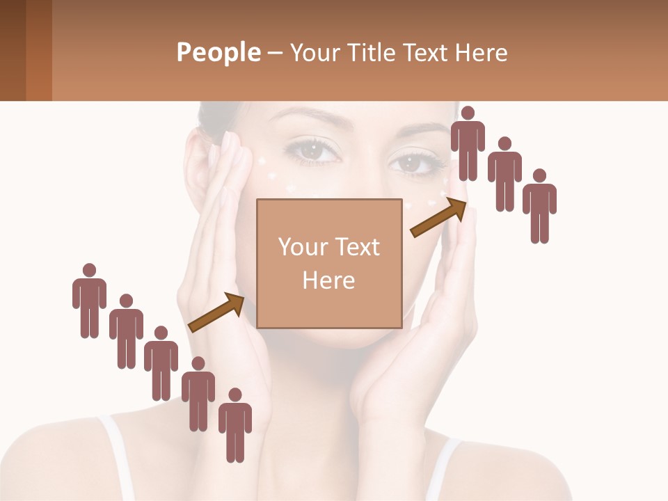 A Woman Holding Her Hands Up To Her Face PowerPoint Template