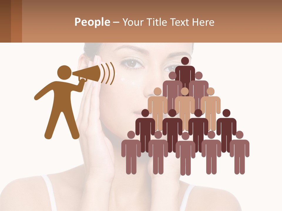 A Woman Holding Her Hands Up To Her Face PowerPoint Template