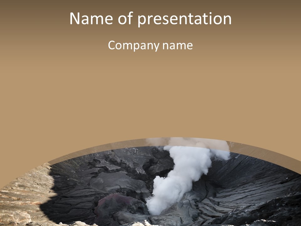 A Brochure With Smoke Coming Out Of It PowerPoint Template