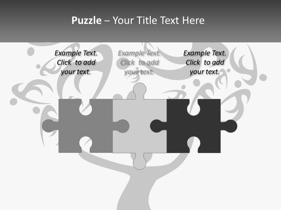 A Black And White Picture Of A Tree PowerPoint Template