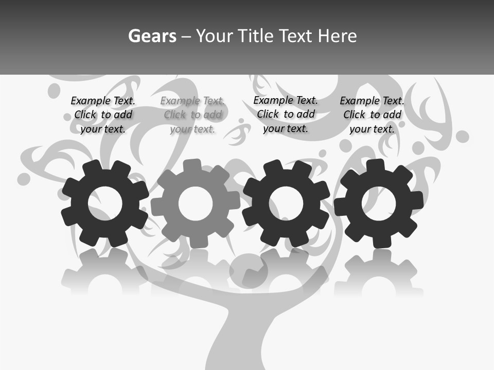 A Black And White Picture Of A Tree PowerPoint Template