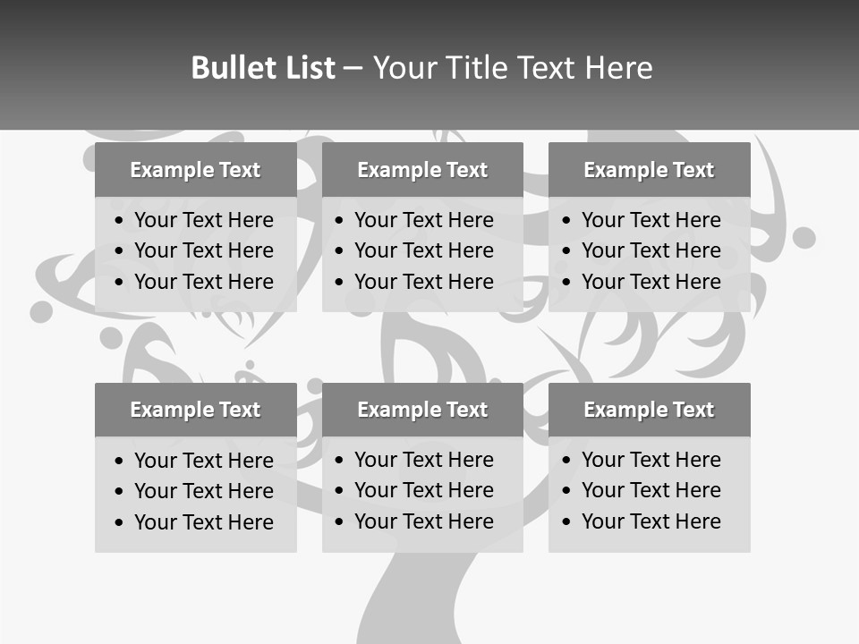 A Black And White Picture Of A Tree PowerPoint Template