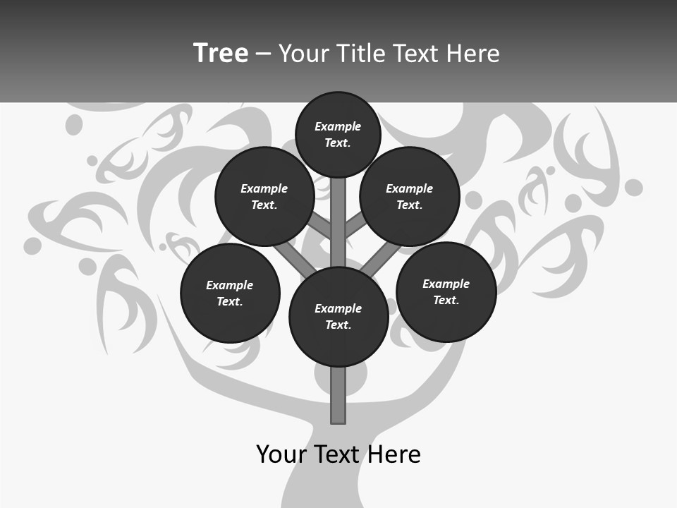 A Black And White Picture Of A Tree PowerPoint Template