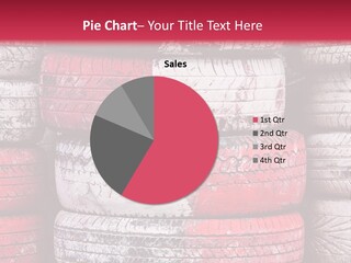 A Pile Of Old Tires On A Red Background PowerPoint Template