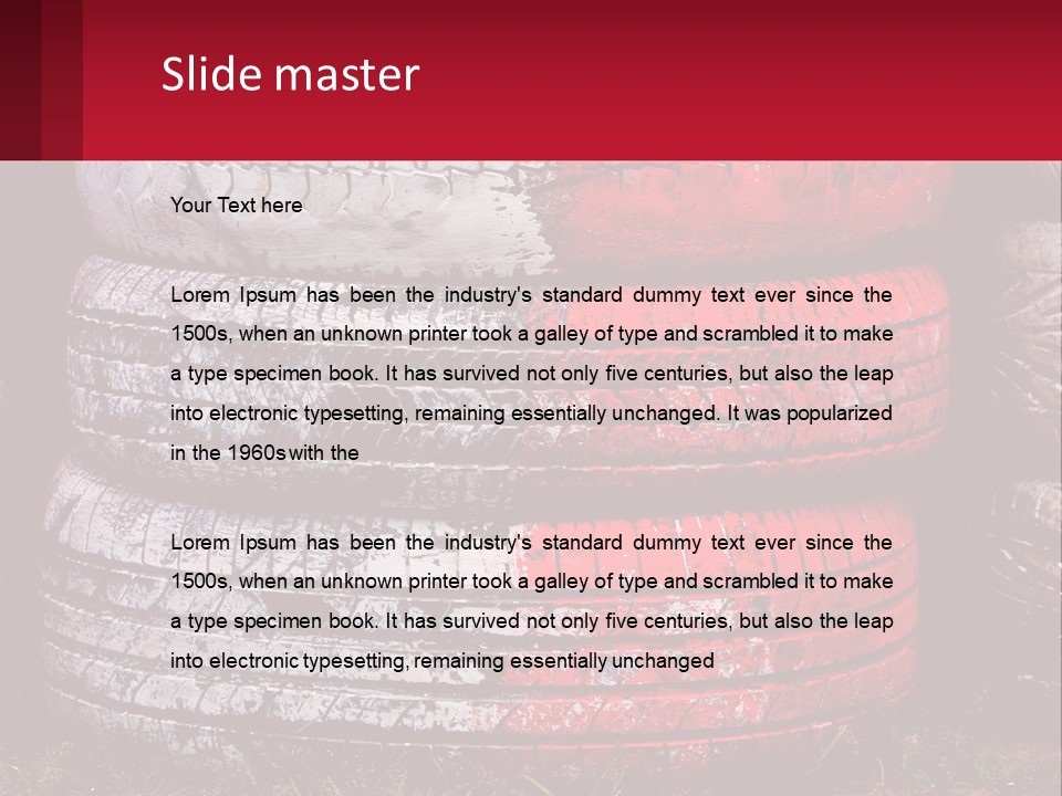 A Pile Of Old Tires Sitting Next To Each Other PowerPoint Template