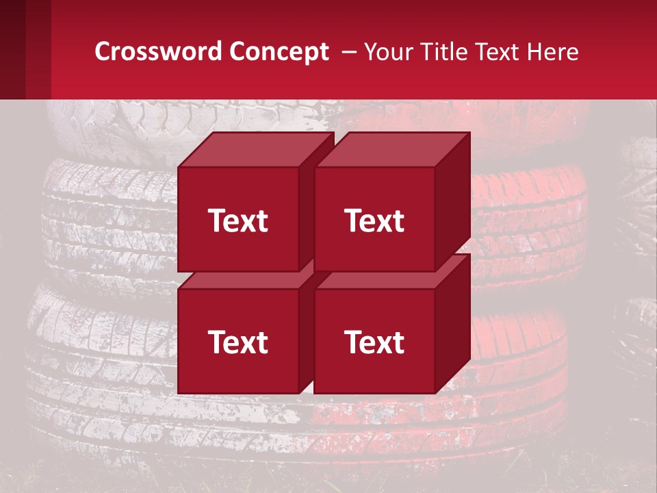 A Pile Of Old Tires Sitting Next To Each Other PowerPoint Template