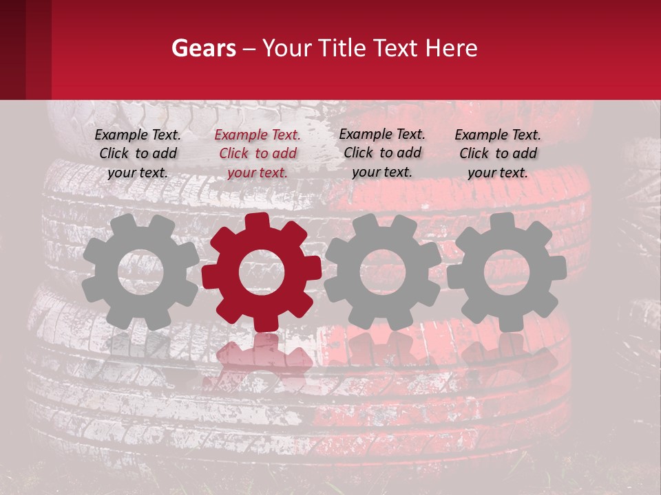 A Pile Of Old Tires Sitting Next To Each Other PowerPoint Template