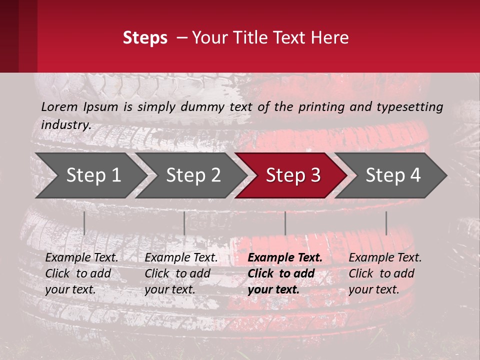 A Pile Of Old Tires Sitting Next To Each Other PowerPoint Template